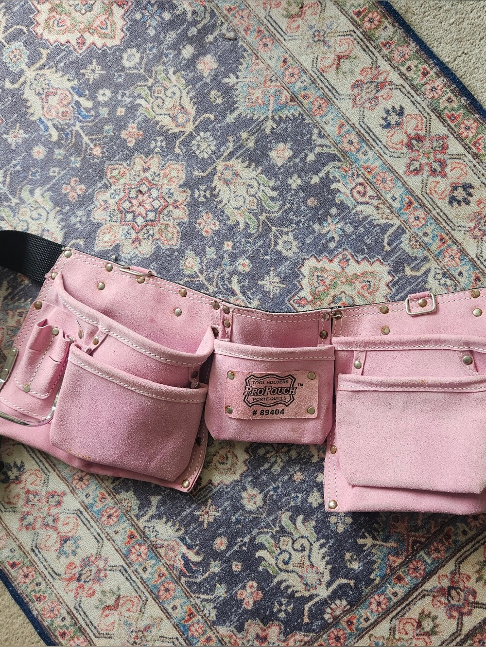 Tough 1 Pro Rough Pro Pouch (#89404) specialized pink suede leather Tool Belt